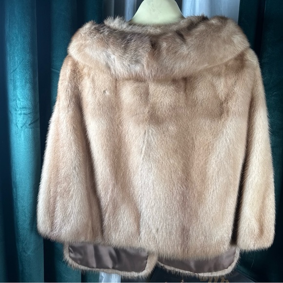 Vintage Bifano’s Dallas Gold Frost Mink Hooded Jacket Medium – 1981 Appraisal + - Picture 3 of 17